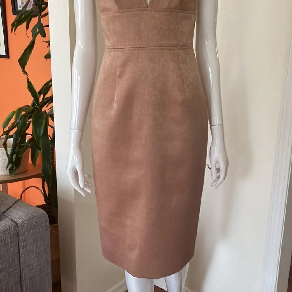 Christian Siriano Blush Rose Pink Double Strap Cocktail Dress Size 4